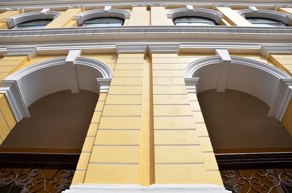 Detail of European building in Senado Square in Macau