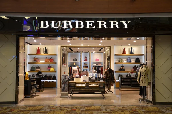 Singapore Jun 2018 Burberry Butik Flygplatsen Singapore Changi Burberry Group — Stockfoto