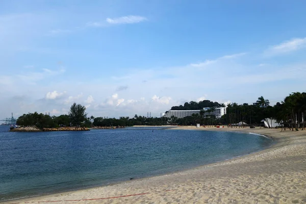 Singapur Červen 2018 Shore Siloso Beach Sentosa Island Resort Singapuru — Stock fotografie