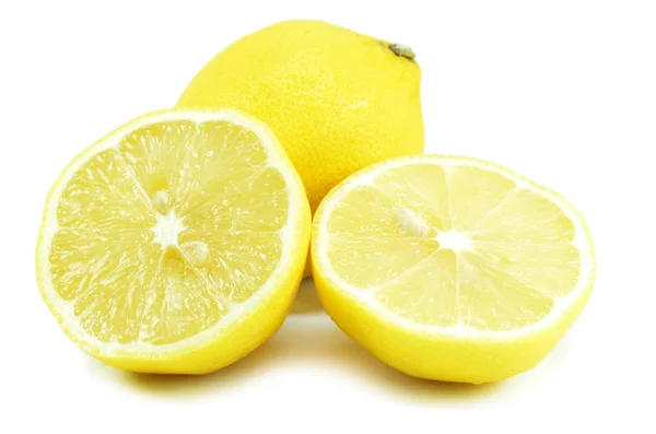 Group Lemon Fruits White Background — Stock Photo, Image