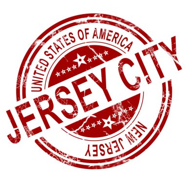 Red Jersey City beyaz arka plan, 3d render ile