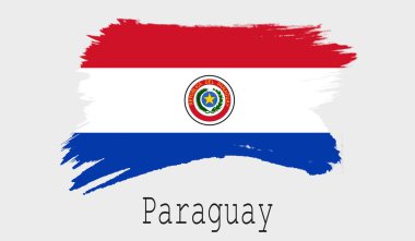 Paraguay bayrak beyaz arka planda, 3d render