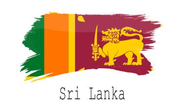 Sri Lanka bayrak beyaz arka planda, 3d renderin