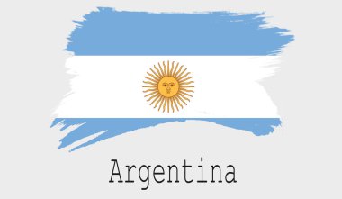 Beyaz arka plan, 3d render Arjantin bayrağı