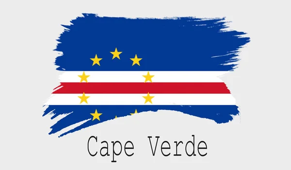 Bandera Cabo Verde Sobre Fondo Blanco Rendering — Foto de Stock