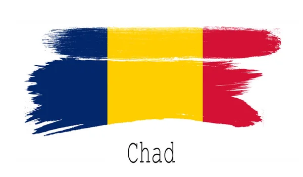 Σημαία Του Τσαντ Άσπρο Φόντο Rendering — Φωτογραφία Αρχείου