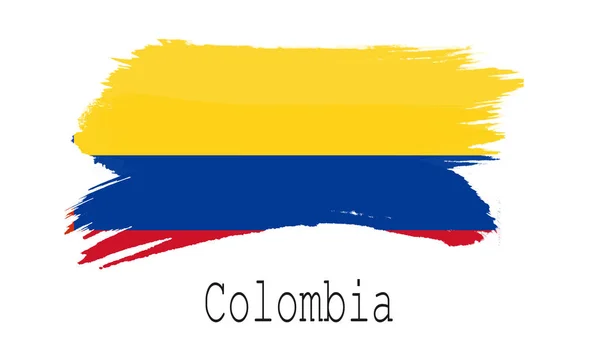 Drapeau Colombie Sur Fond Blanc Rendu — Photo