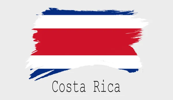 Costa Rica Flagge Auf Weißem Hintergrund Renderin — Stockfoto