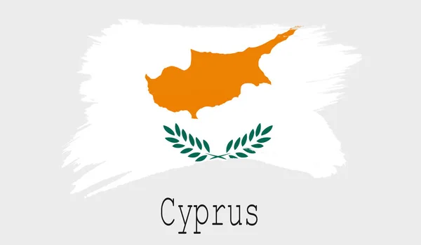 Κυπριακή Σημαία Λευκό Φόντο Rendering — Φωτογραφία Αρχείου
