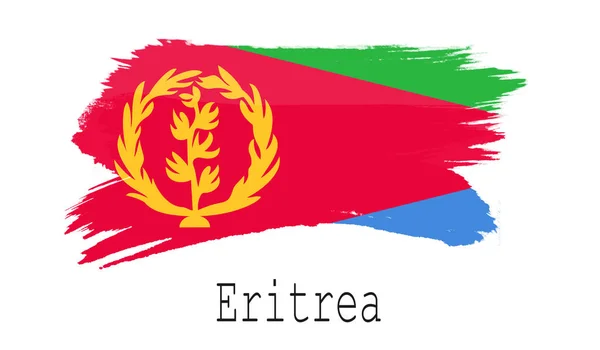 Eritrea Flagge Auf Weißem Hintergrund Darstellung — Stockfoto