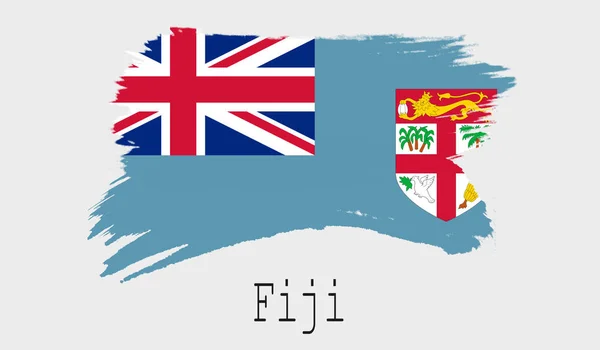 Fiji Bayrak Beyaz Arka Planda Render — Stok fotoğraf