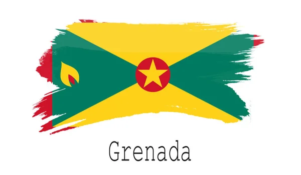 Flaga Grenady Białym Tle Renderowania — Zdjęcie stockowe