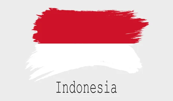 白い背景に レンダリングにインドネシアの国旗 — ストック写真