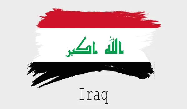 Irak Zászló Fehér Háttér Renderin — Stock Fotó
