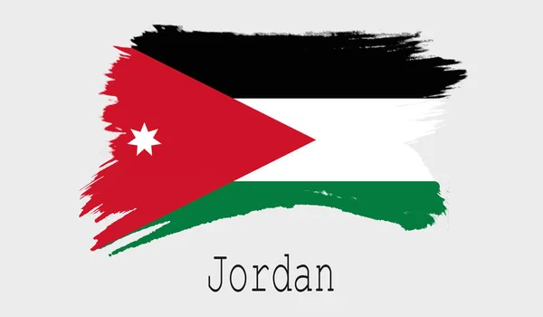 Vlajka Jordánska Bílém Pozadí Vykreslování — Stock fotografie