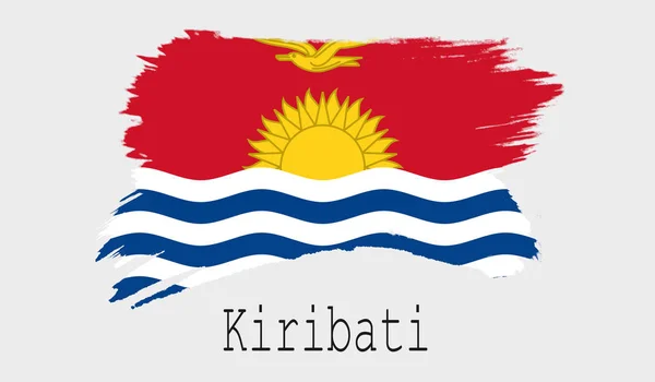 Drapeau Kiribati Sur Fond Blanc Rendu — Photo