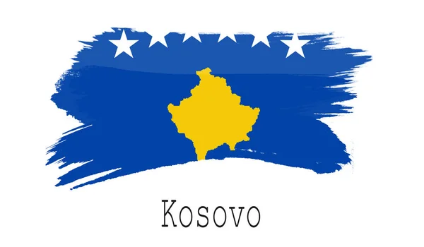 Прапор Косова Білому Тлі Renderin — стокове фото