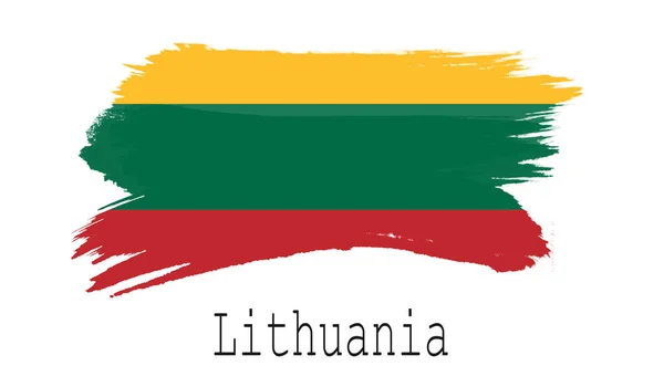 Lituânia Bandeira Fundo Branco Renderização — Fotografia de Stock