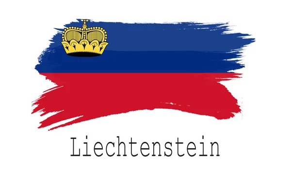 Liechtenstein Flagge Auf Weißem Hintergrund Rendering — Stockfoto