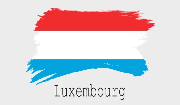 Flaga Luksemburga Białym Tle Renderin — Zdjęcie stockowe