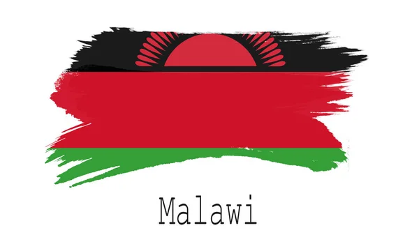 Malavi Bayrak Beyaz Arka Planda Renderin — Stok fotoğraf