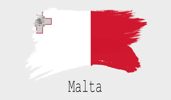 Malta Flagge Auf Weißem Hintergrund Rendering — Stockfoto