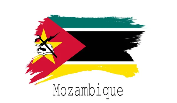 Mozambique Flagge Auf Weißem Hintergrund Renderin — Stockfoto