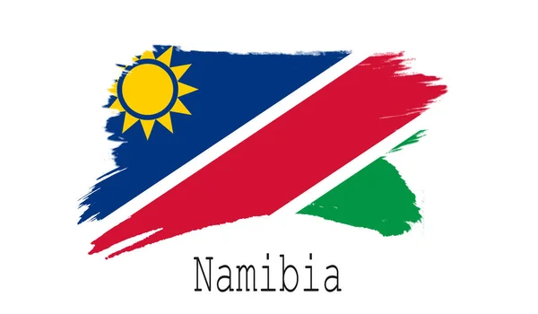 Namibya Bayrak Beyaz Arka Planda Renderin — Stok fotoğraf