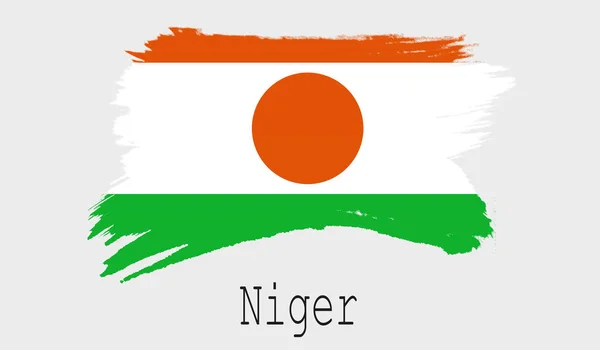 Прапор Нігеру Білому Тлі Renderin — стокове фото