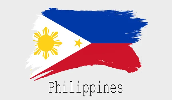 菲律宾国旗白色背景 Renderin — 图库照片