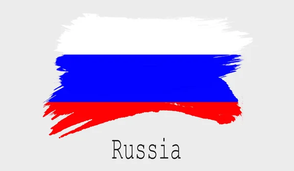 Bandera Rusia Sobre Fondo Blanco Renderin —  Fotos de Stock