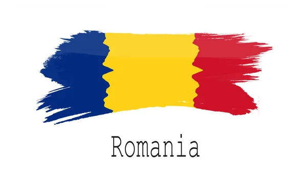 Rumänien Flagge Auf Weißem Hintergrund Rendering — Stockfoto