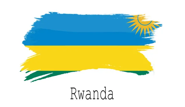 Fehér Háttér Rendering Zászlót Ruanda — Stock Fotó