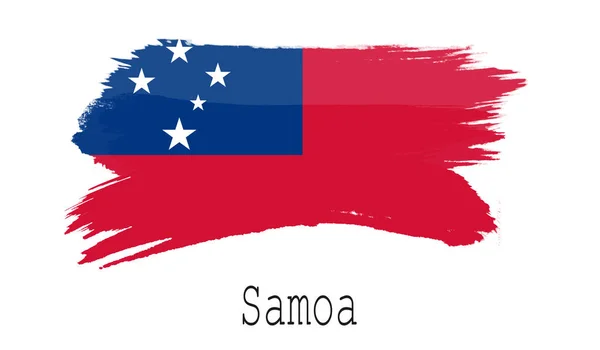 Флаг Самоа Белом Фоне Рендеринг — стоковое фото