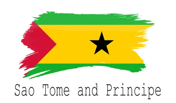 Sao Tome Principe Flag White Background Renderin — Stock Photo, Image