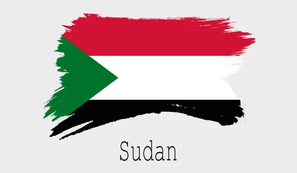 Sudan Flagge Auf Weißem Hintergrund Renderin — Stockfoto