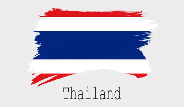 Drapeau Thaïlande Sur Fond Blanc Rendu — Photo