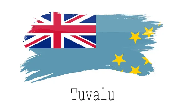 Bandeira Tuvalu Fundo Branco Renderin — Fotografia de Stock