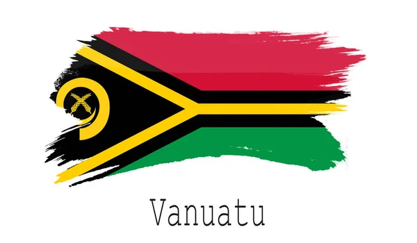 Vanuatu Flagge Auf Weißem Hintergrund Renderin — Stockfoto