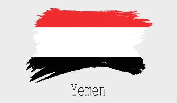 Yemen Flagge Auf Weißem Hintergrund Rendering — Stockfoto