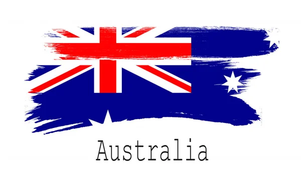 Australia Flag White Background Rendering — Stock Photo, Image