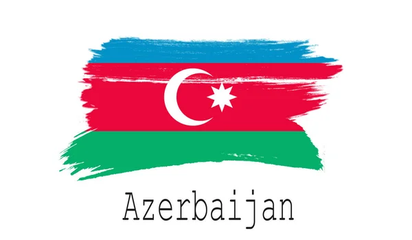 Bandera Azerbaiyán Sobre Fondo Blanco Renderin — Foto de Stock