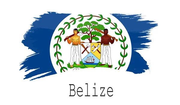 Bandeira Belize Fundo Branco Renderização — Fotografia de Stock