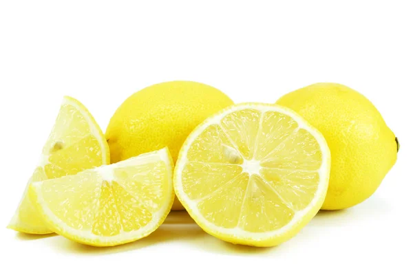 Grupo Frutas Limón Sobre Fondo Blanco — Foto de Stock