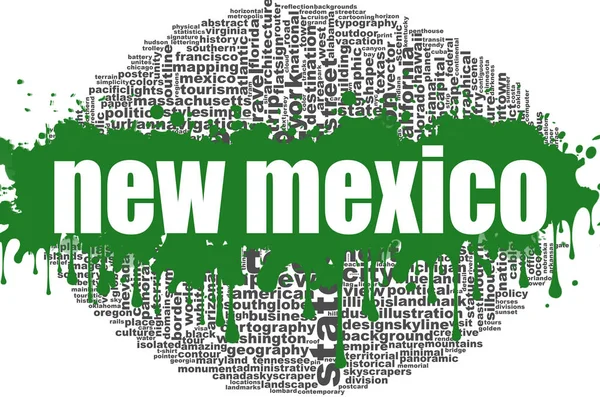 New Mexico Kelime Bulutu Tasarım Fikir Kelime Tipografi Yazı Yaratıcı — Stok fotoğraf