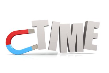 Mıknatıs kelime zaman, 3d render magnetizes