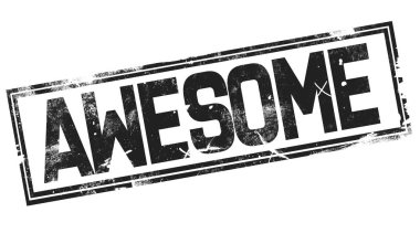 Siyah çerçeve, 3d render ile harika kelime