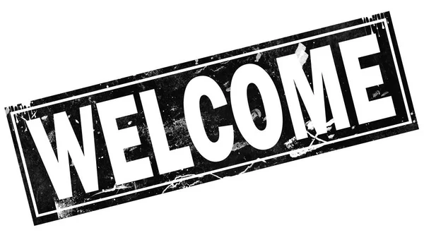 Welcome Word Black Frame Rendering — Stock Photo, Image