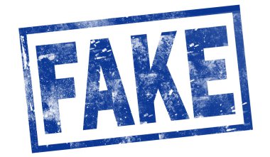 Mavi mürekkep damgası sahte