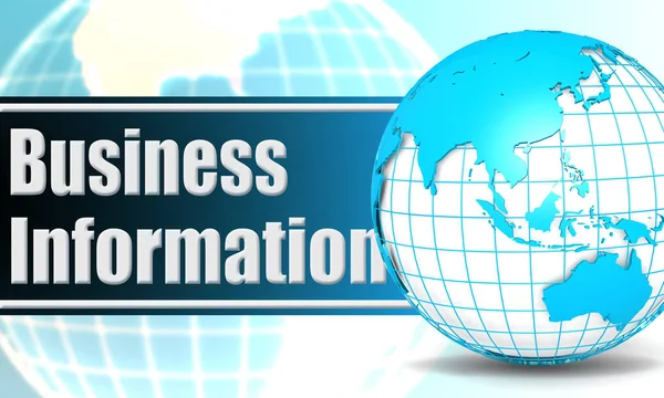 Business Information Sphere Globe Rendering — Stock Photo, Image